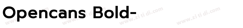 Opencans Bold字体转换